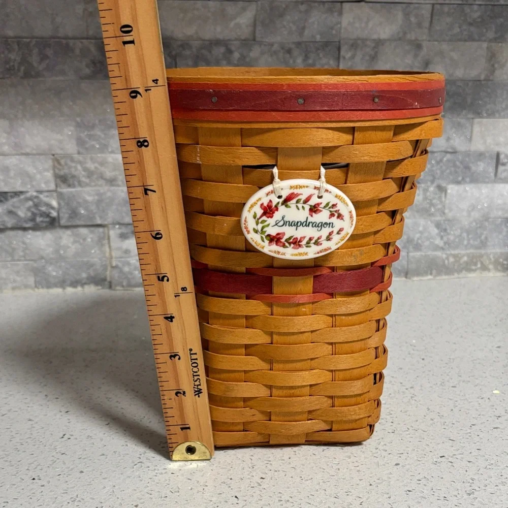 Longaberger “Snapdragon” Handwoven in USA Basket Collectible Heirloom Signed
